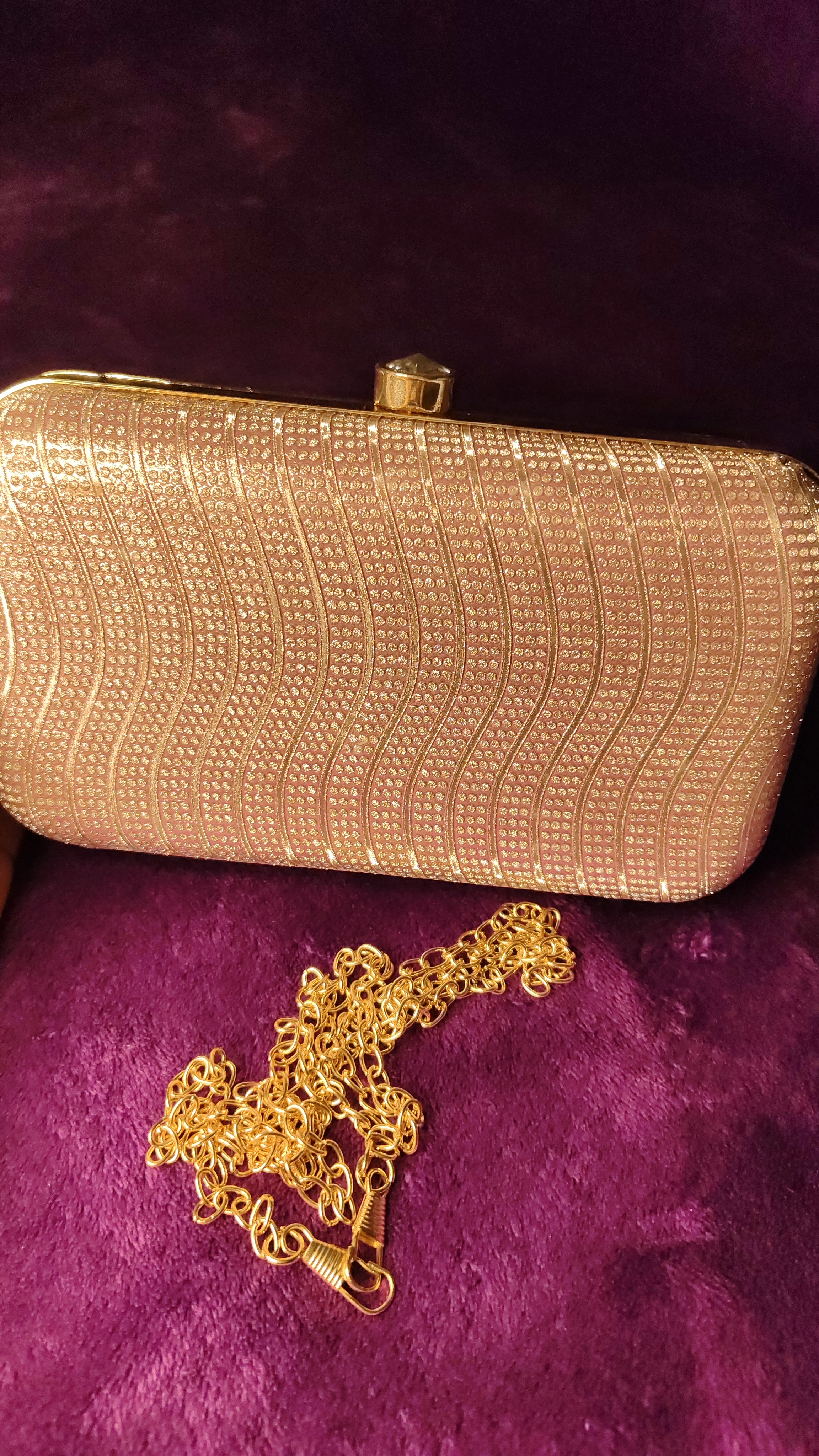 Sparkly Rose Gold Clutch thumbnail 7