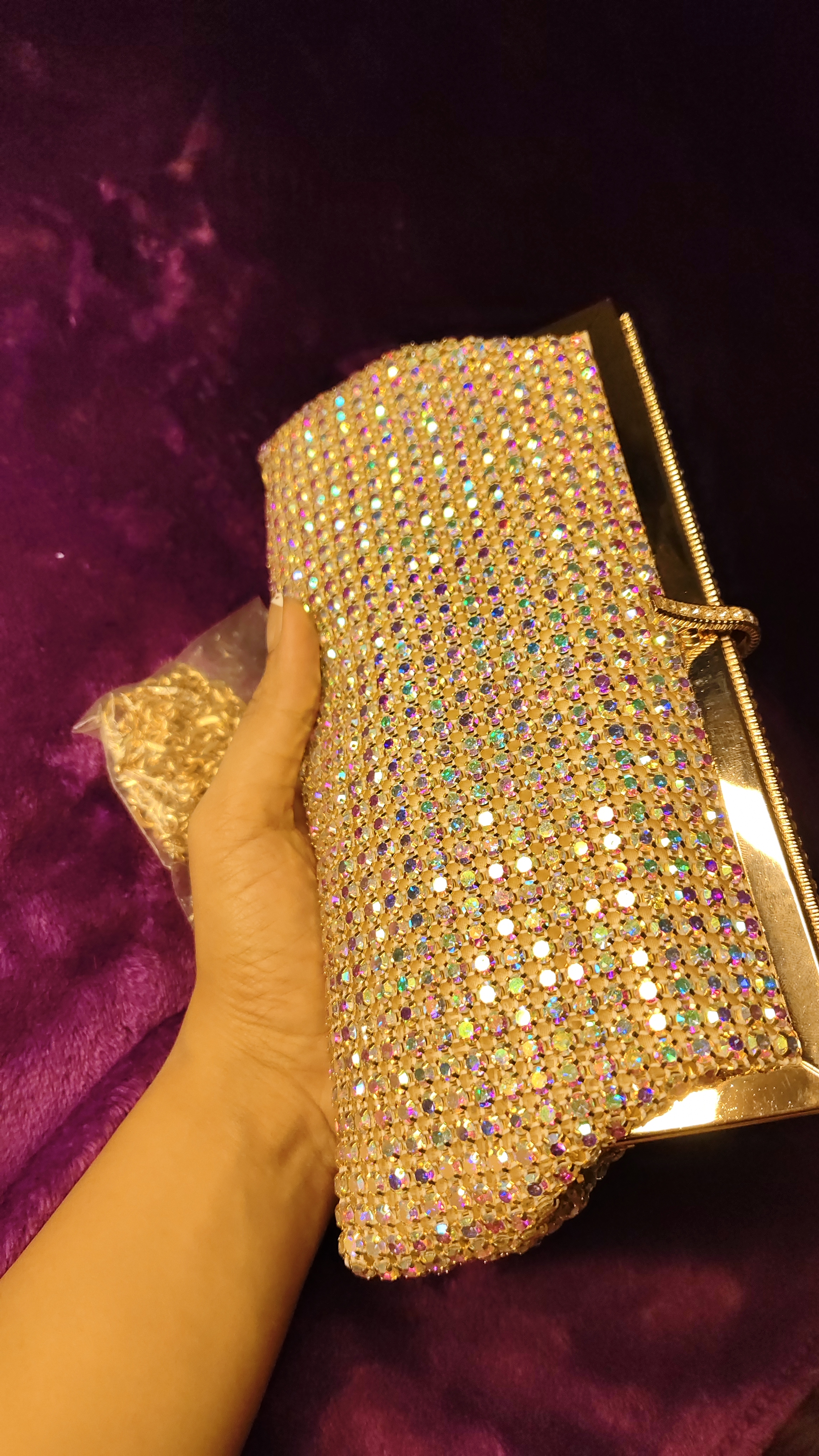 Luxury Multicolor Sparkle Clutch thumbnail 4