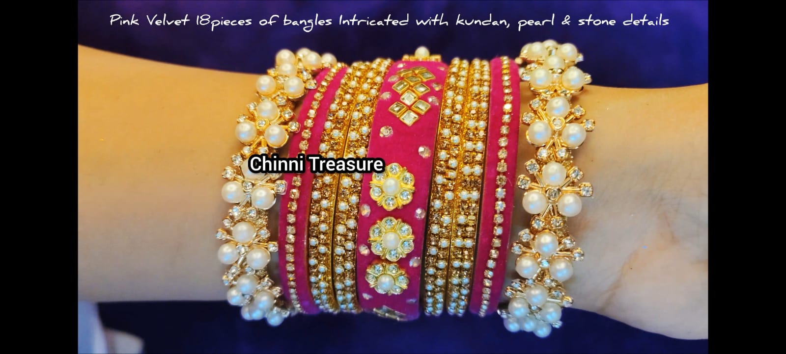 Pink Velvet Bangle Set thumbnail 10