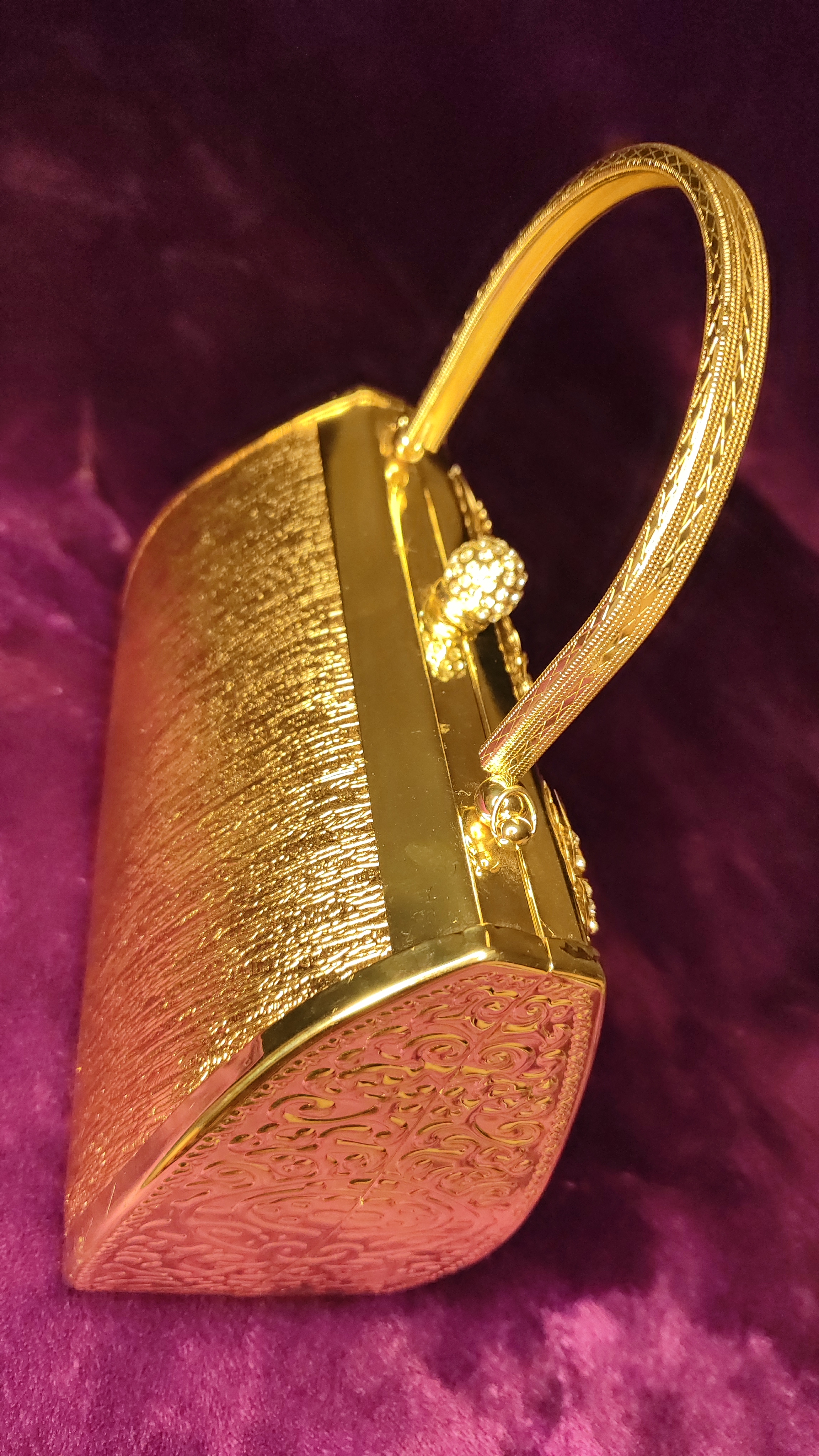 Golden Flower Glam Clutch thumbnail 4