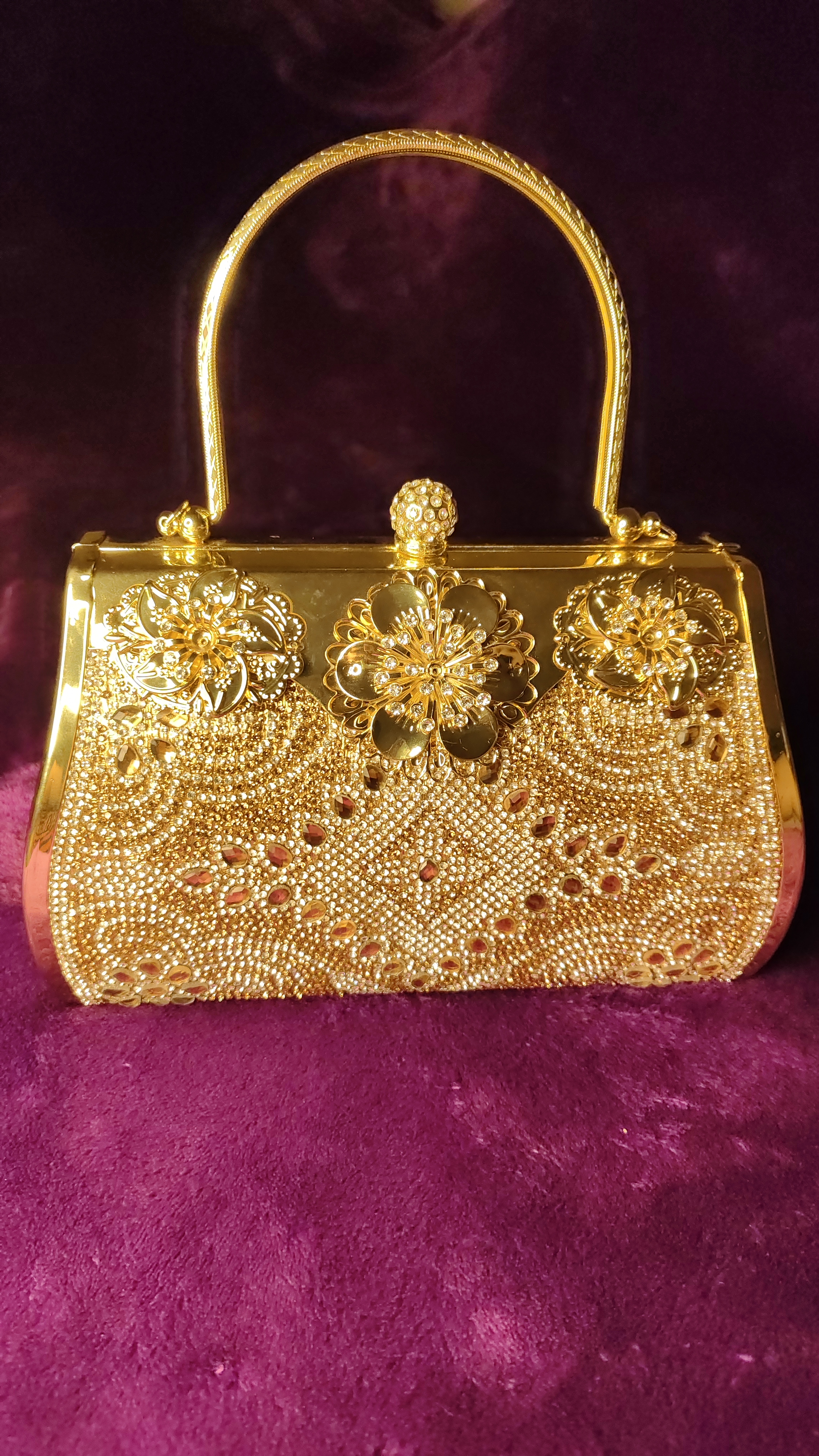 Golden Flower Glam Clutch thumbnail 5