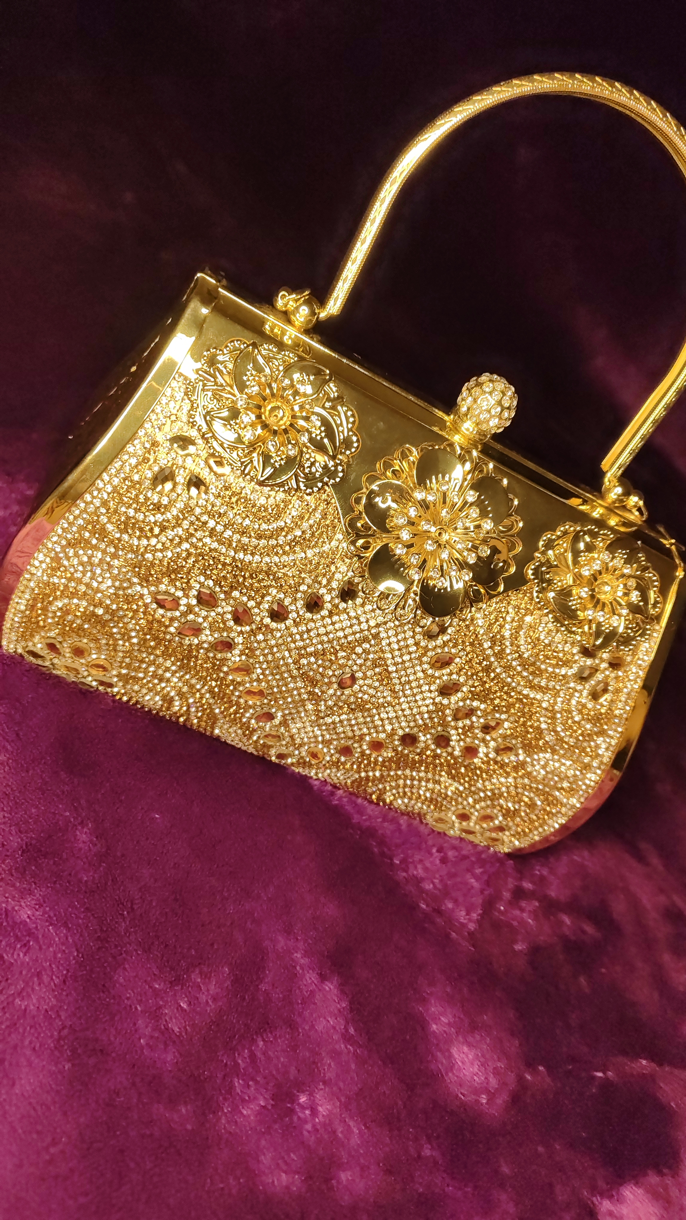 Golden Flower Glam Clutch thumbnail 6