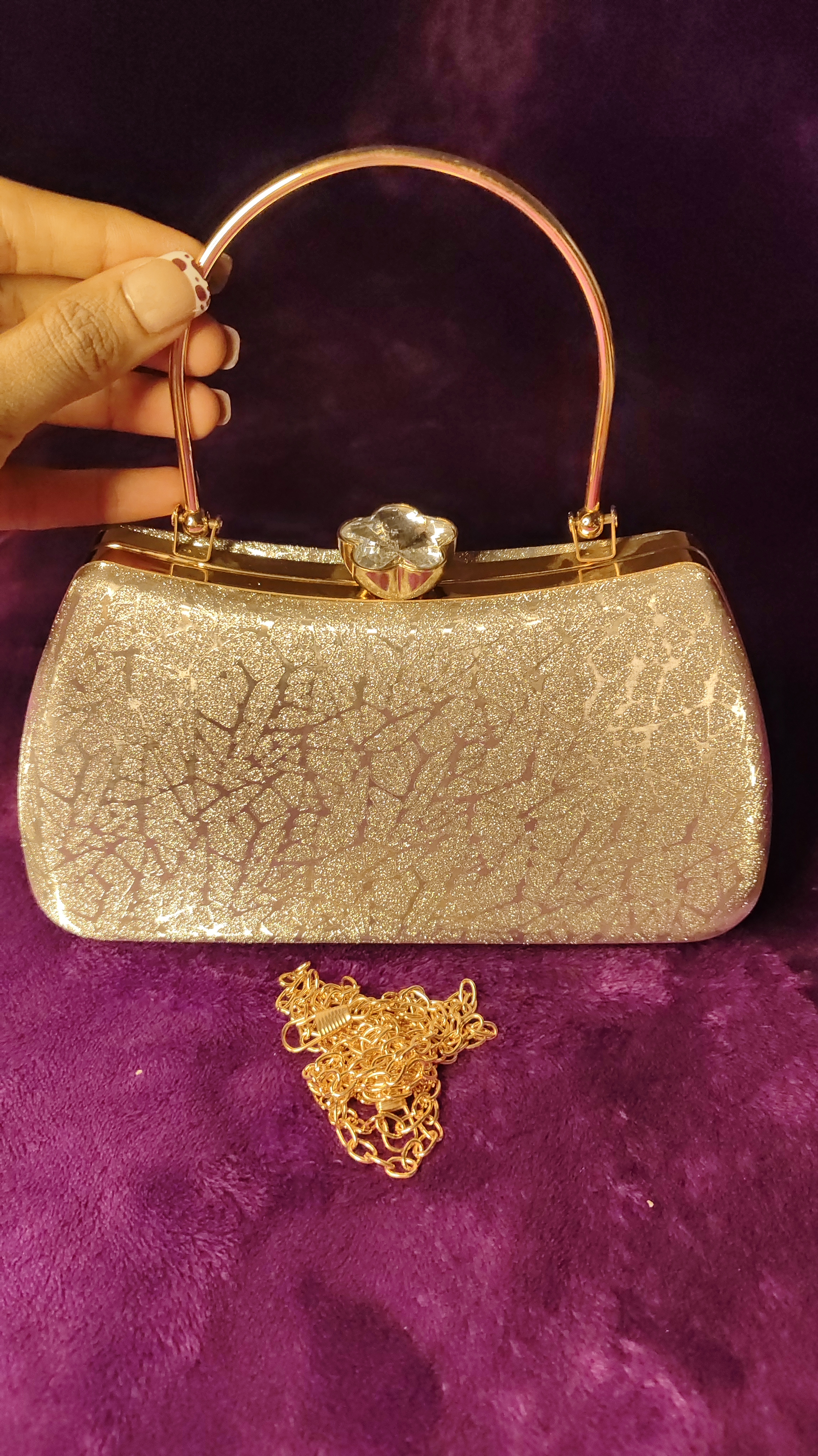 Silver Sparkle Clutch - Image 1