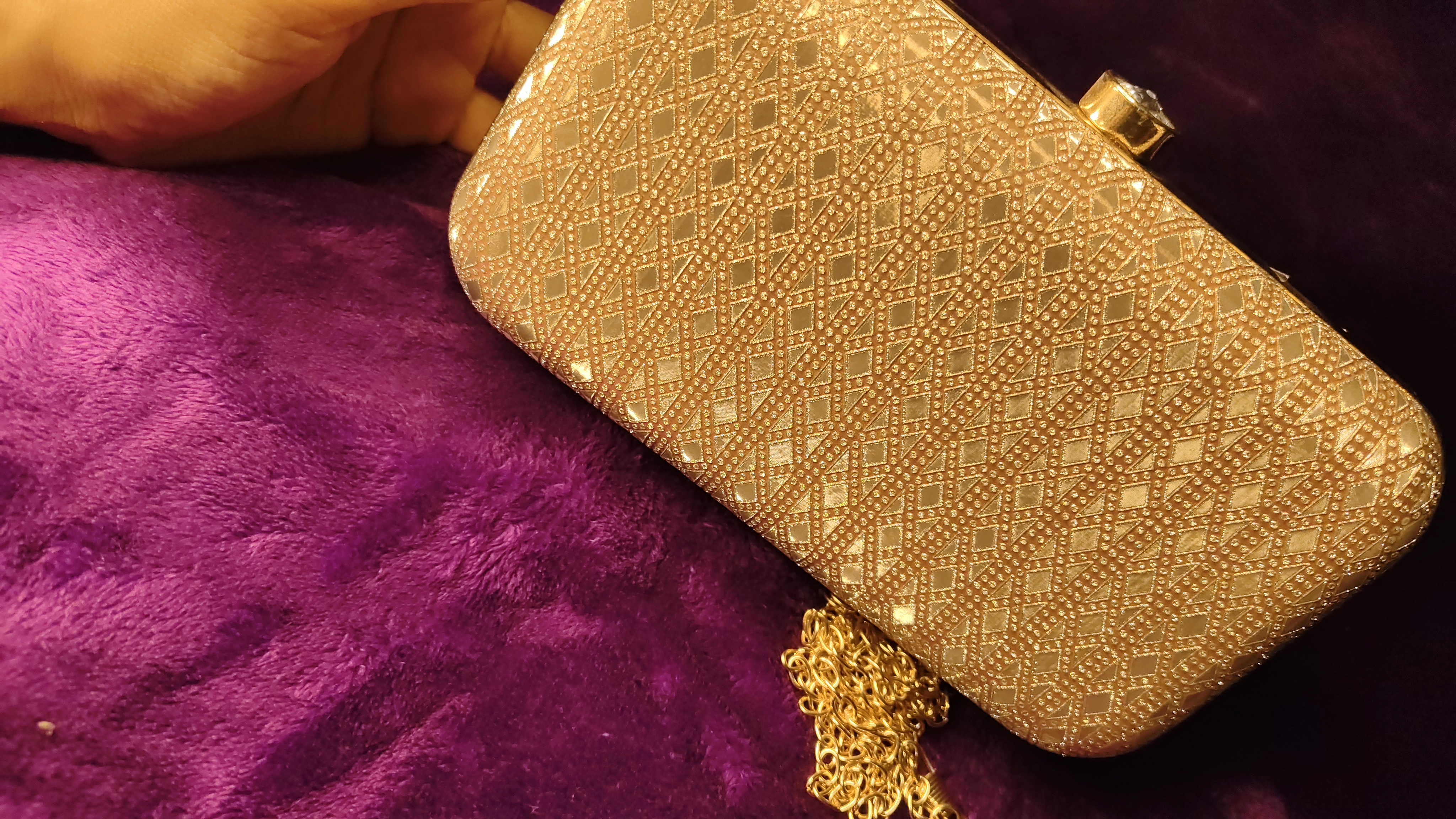 Sparkly Gold Clutch thumbnail 5