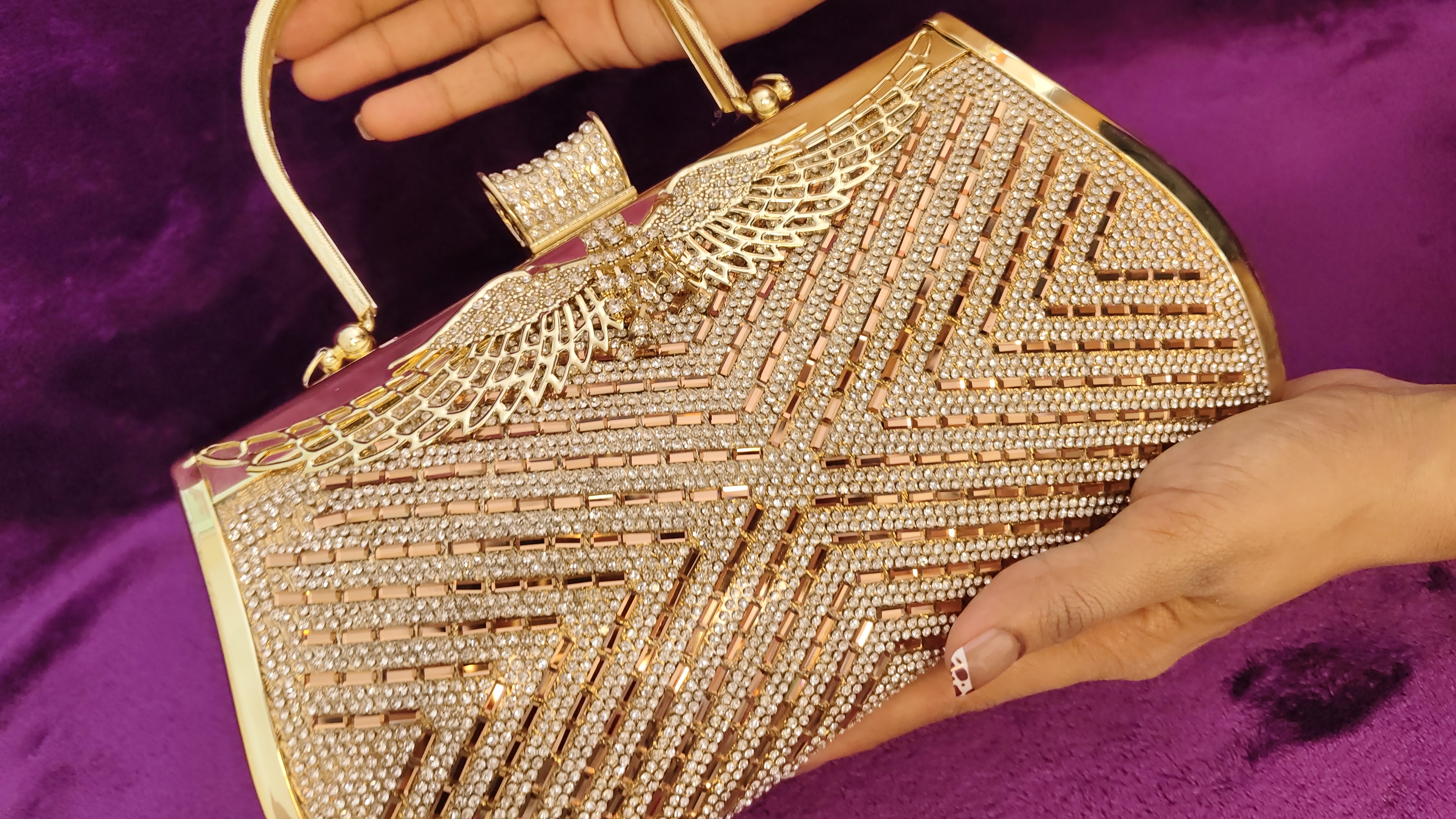 Golden Eagle Glam Clutch thumbnail 3