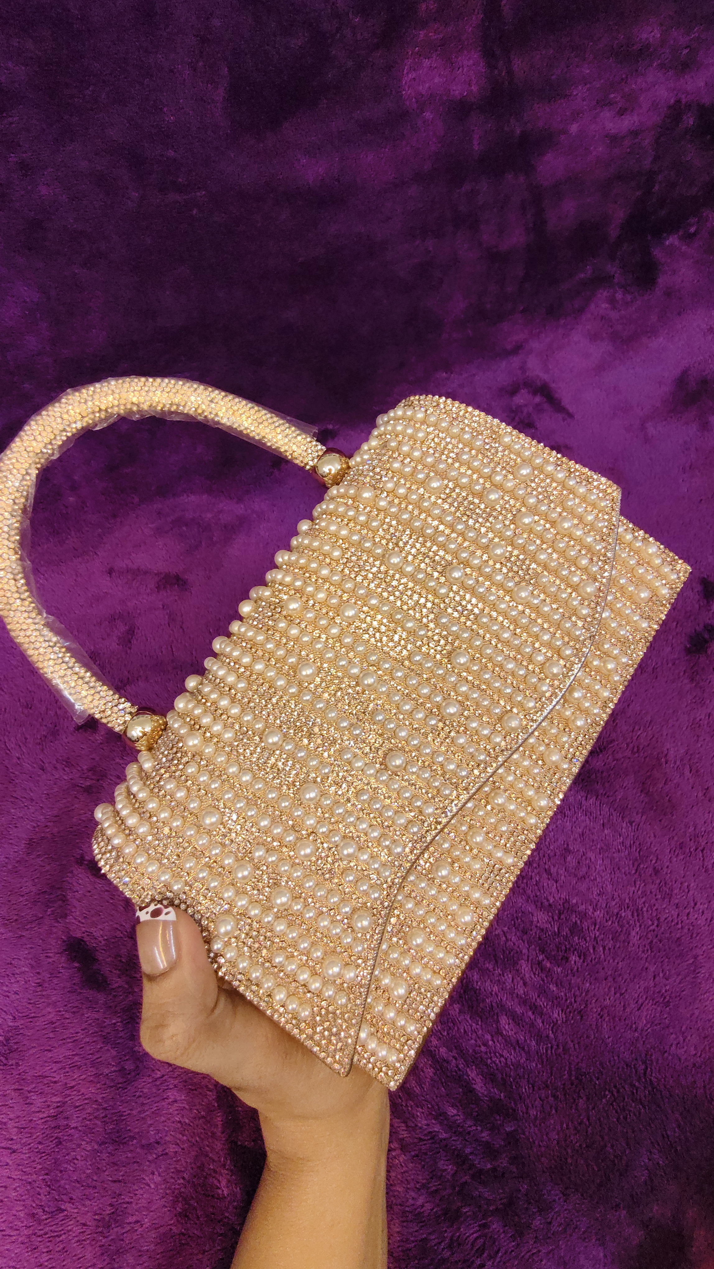 Golden Luxe Pearl Clutch thumbnail 5