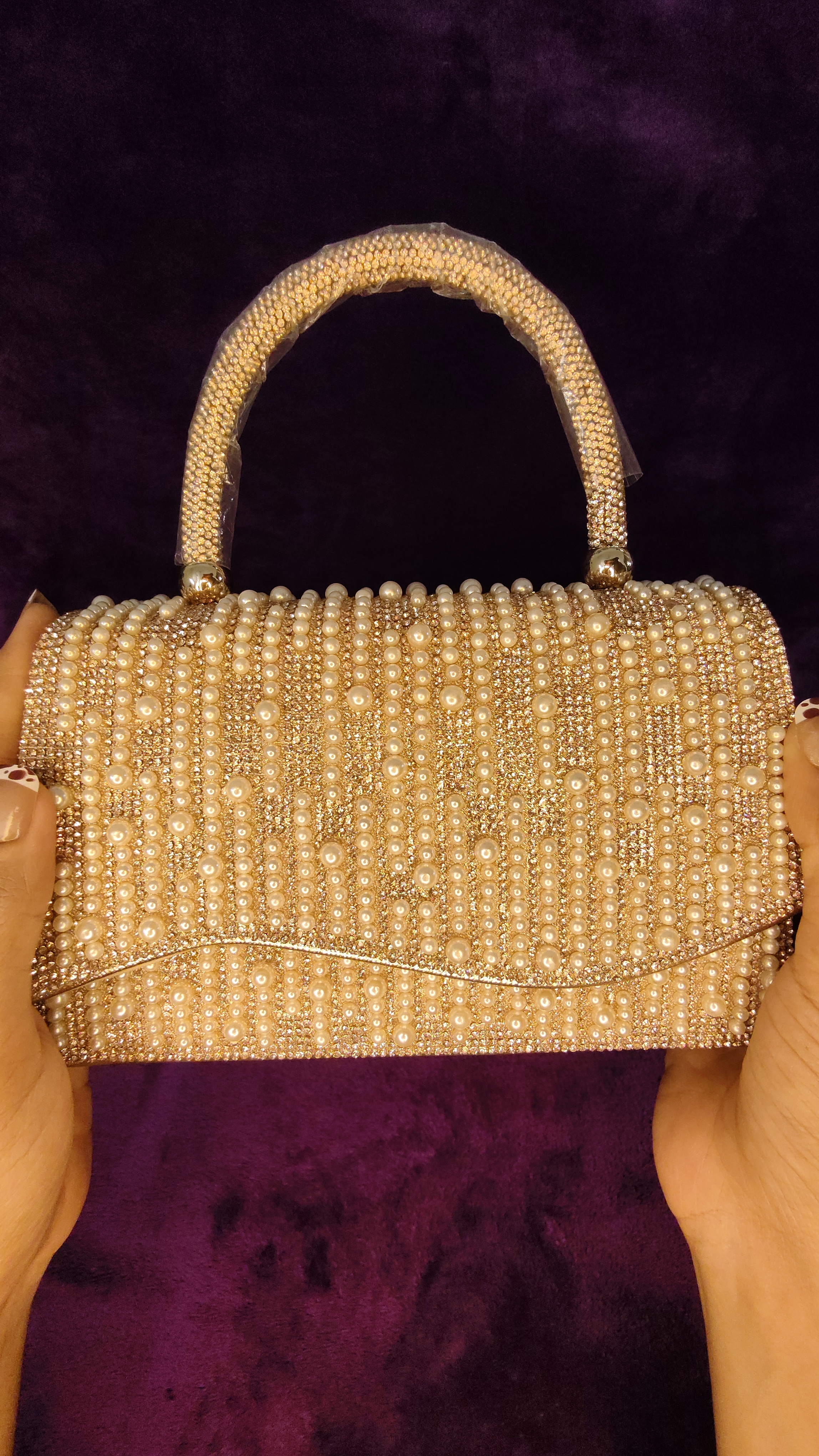 Golden Luxe Pearl Clutch thumbnail 4