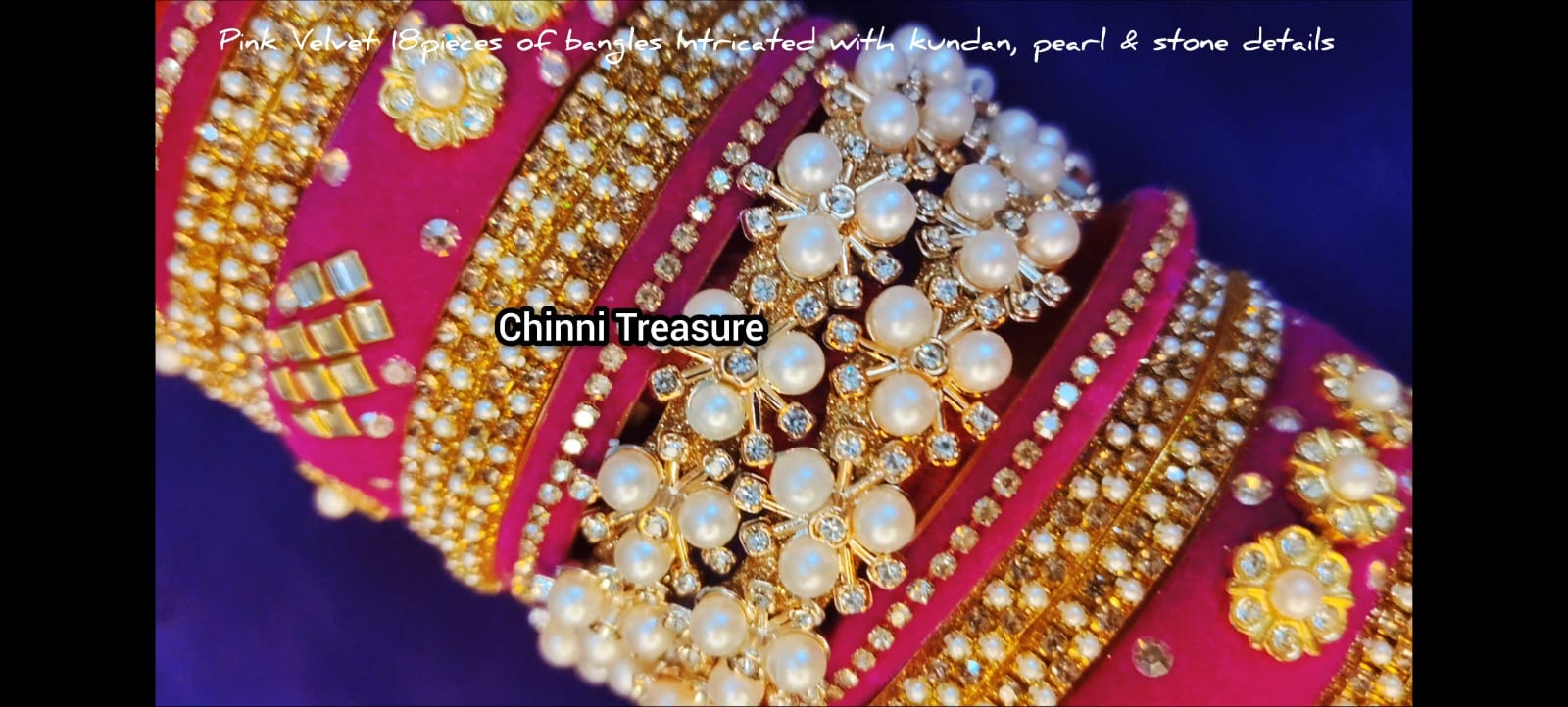 Pink Velvet Bangle Set thumbnail 11
