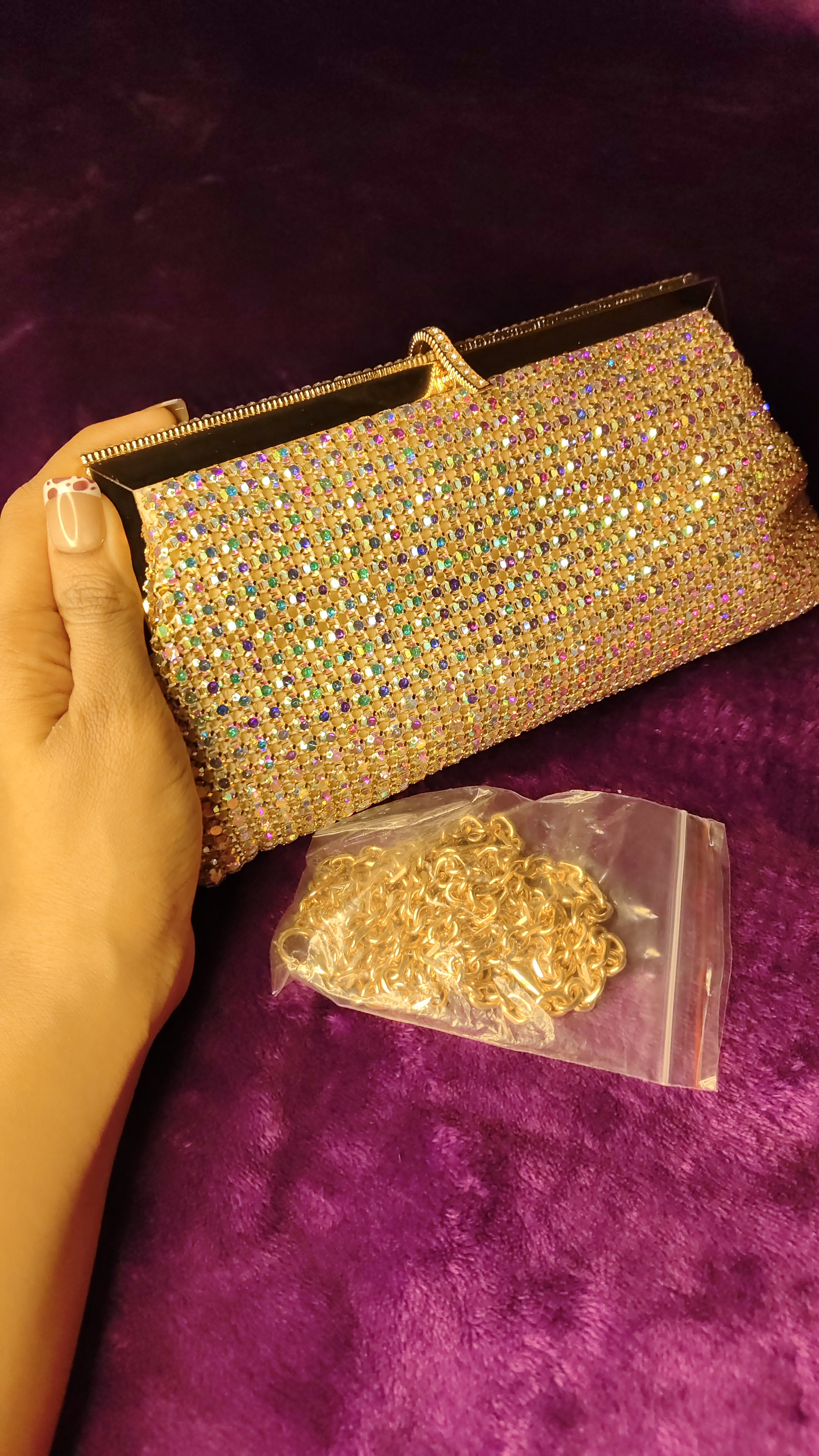 Luxury Multicolor Sparkle Clutch thumbnail 7