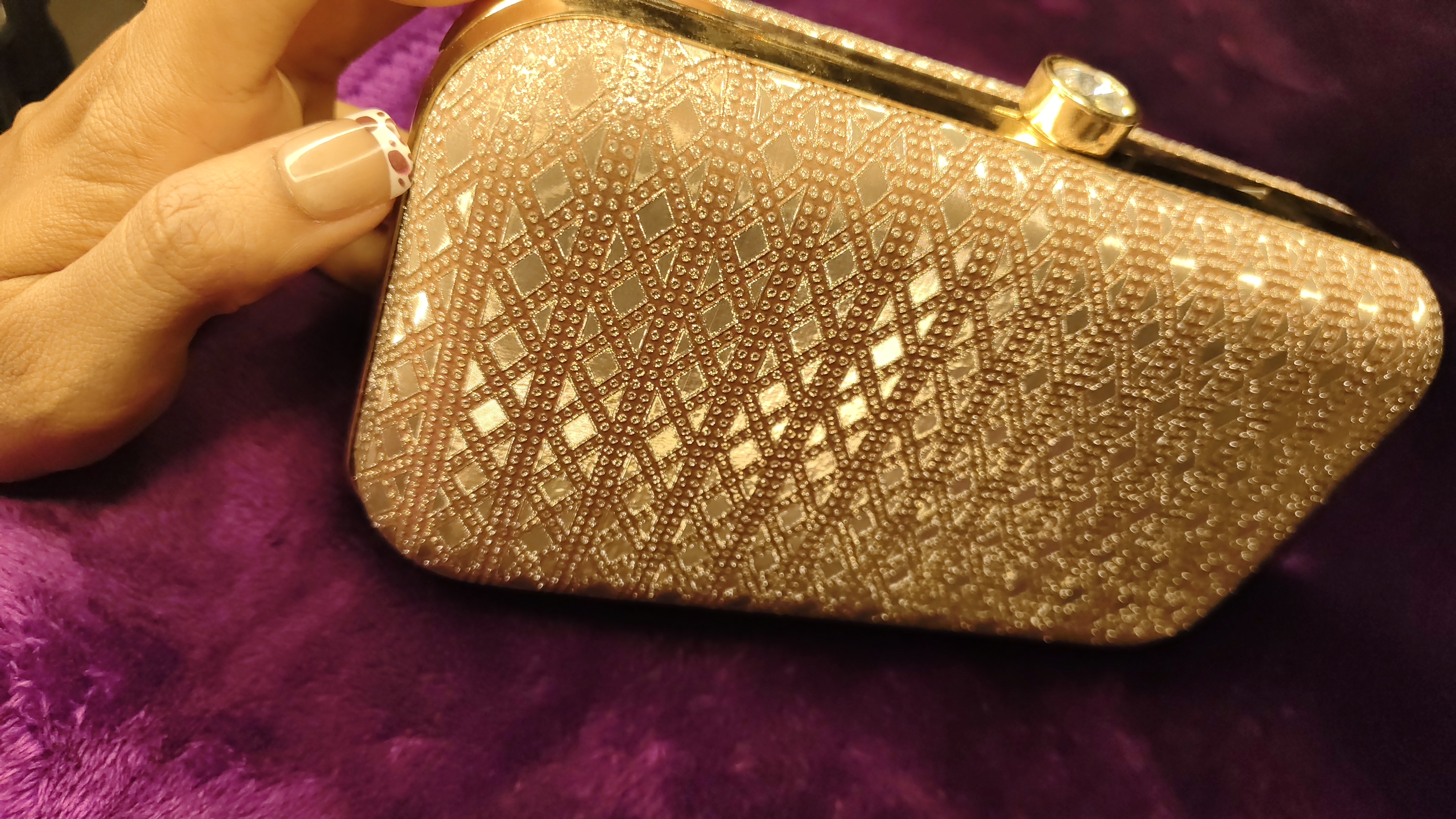 Sparkly Gold Clutch thumbnail 4