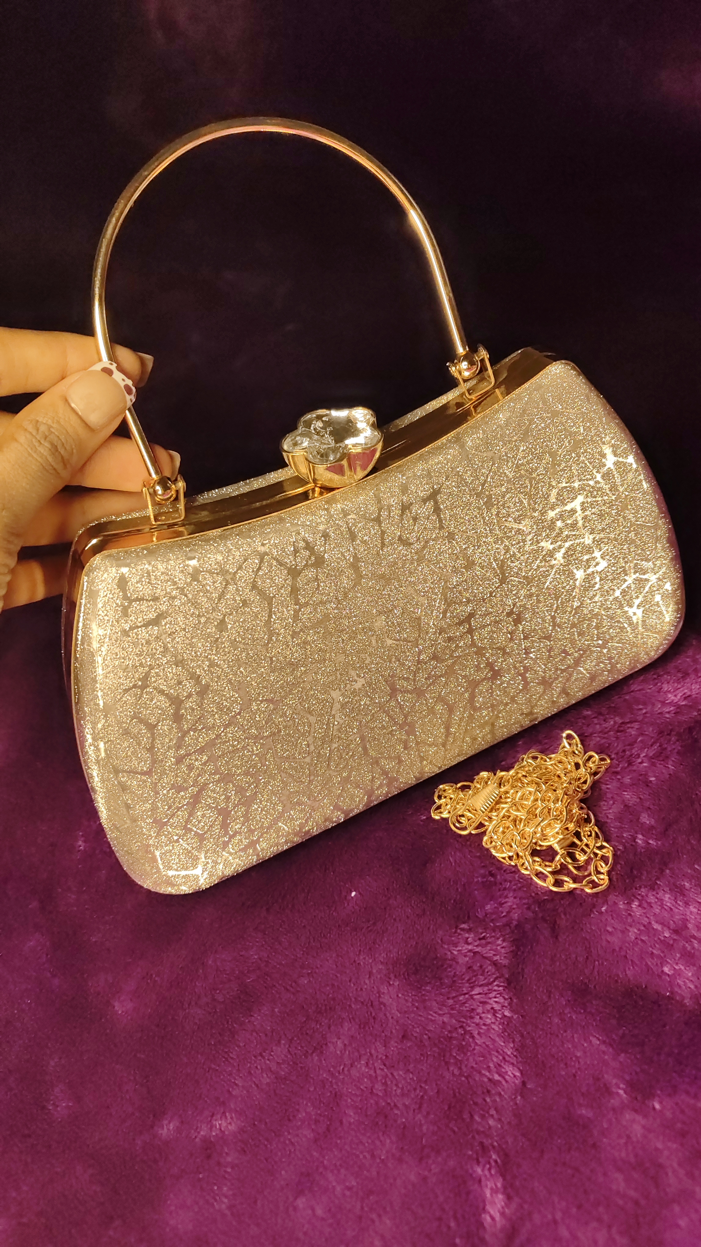 Silver Sparkle Clutch thumbnail 2