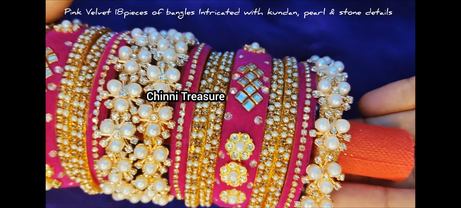 Pink Velvet Bangle Set thumbnail 9